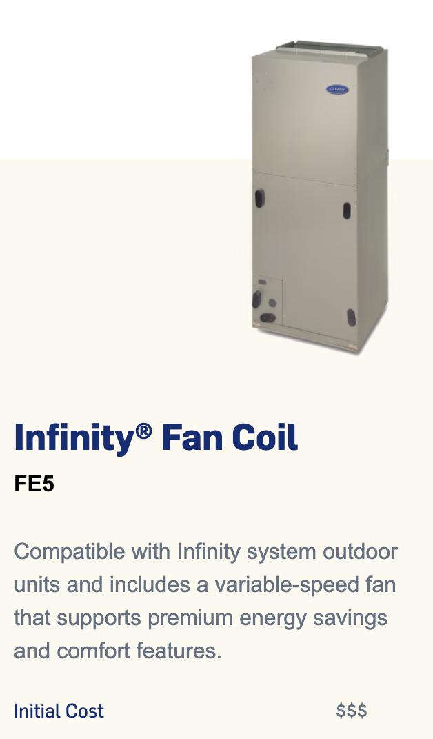 Carrier Infinity® Fan Coil FE5 Sun Air